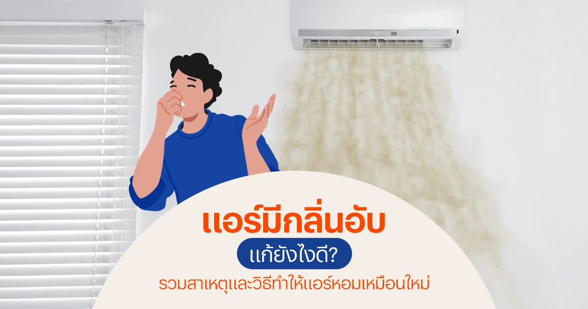 แอร์มีกลิ่นอับ เกิดจากอะไร